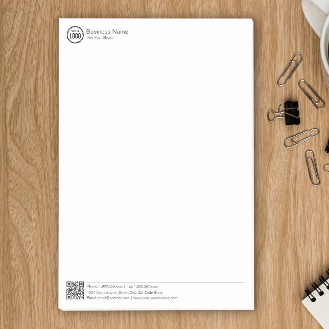 Post-it® Modèle de papeterie d'entreprise avec logo et code (Créateur téléchargé)