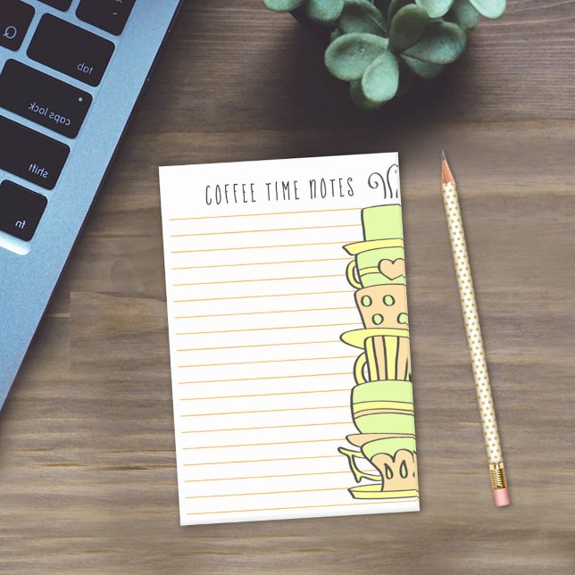 Post-it® Modèle de tasses fantaisie Pastel coloré empilé (Créateur téléchargé)