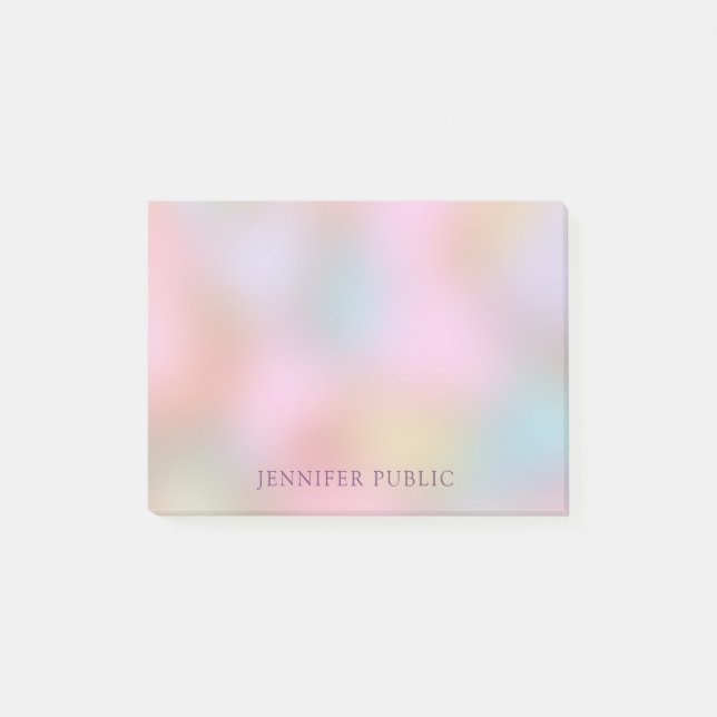 Post-it® Modèle des couleurs pastel moderne et élégant sur  (Devant)