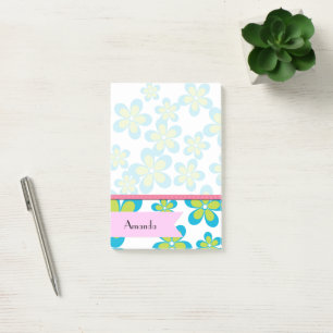 Post-it® Modèle Floral, Motif De Fleurs, Votre Nom
