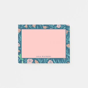 Post-it® Modèle floral rose élégant