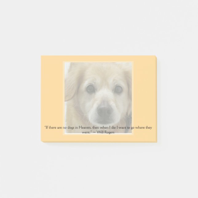 Post-it® Modèle - image et citation d'animal familier (ou (Devant)