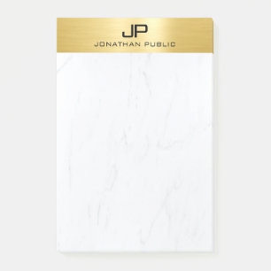 Post-it® Modèle minimaliste moderne élégant en marbre or