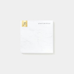 Post-it® Modèle moderne d'or et de marbre élégant