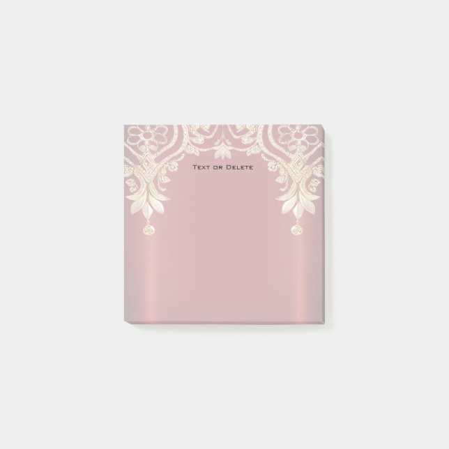 Post-it® Modern Gold Red Floral Post it Notes (Devant)
