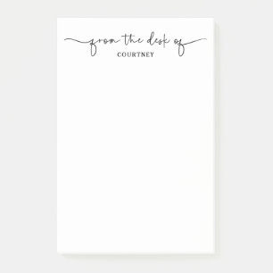 Post-it® Moderne de la part de Black White Script Swash