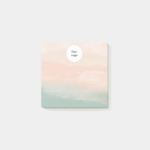 Moderne Elégant Abstrait Pêche Turquoise Texturé