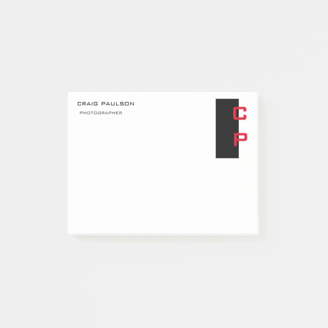 Post-it® Moderne Élégant Professionnel Simple (Devant)