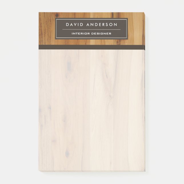 Post-it® Moderne, le grain de bois et l'apparence classique (Devant)
