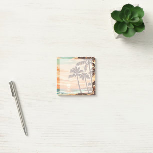 Post-it® moderne milieu de siècle plage Hawaii coucher de s