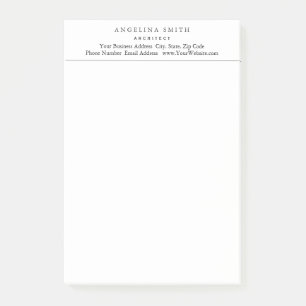 Post-it® Moderne minimaliste blanc professionnel