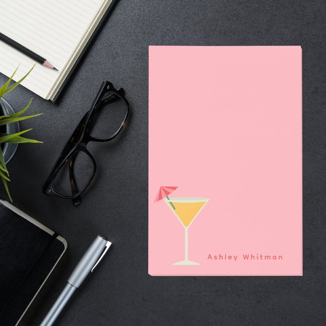 Post-it® Moderne minimaliste Blush rose Fun Margarita (Créateur téléchargé)