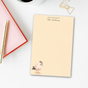 Post-it® Moderne minimaliste mignon Monogramme Oiseau Jaune