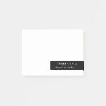 Moderne Minimaliste | Notes Élégantes Noir et Blan