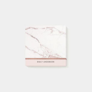 POST-IT® MODERNE MODERNE TEXTURE EN MARBRE D'OR ROSE ROSE R