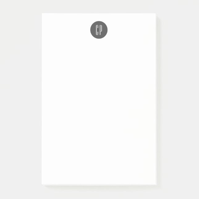 Post-it® Moderne Monogramme Professionnel Plat Initiales si (Devant)