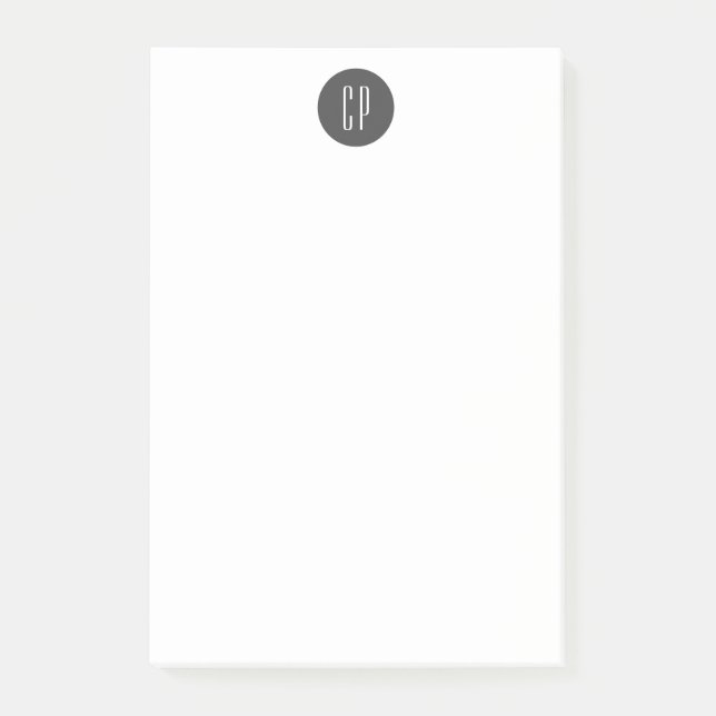 Post-it® Moderne Monogramme Professionnel Plat Initiales si (Devant)