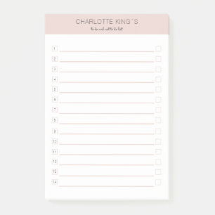Post-it® Moderne personnalisable beige-rose blanc