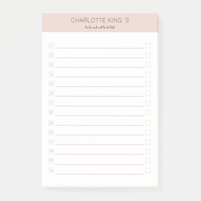Post-it® Moderne personnalisable beige-rose blanc (Devant)