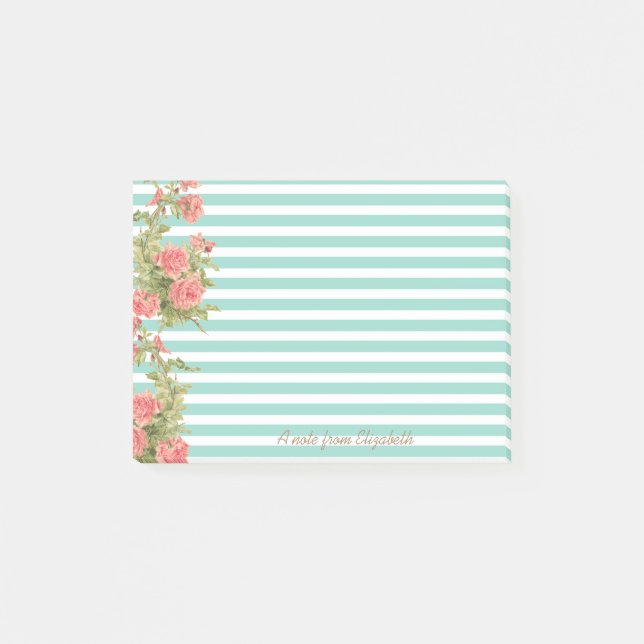 Post-it® Moderne, Rose sur bande personnalisée (Devant)