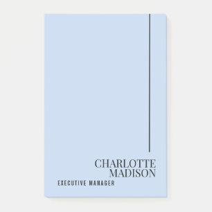 Post-it® Moderne Simple Bleu Clair Uni Minimaliste Propre N
