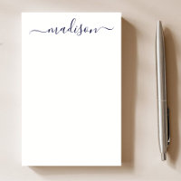 Moderne Simple Marine Blue Typographie Nom Script