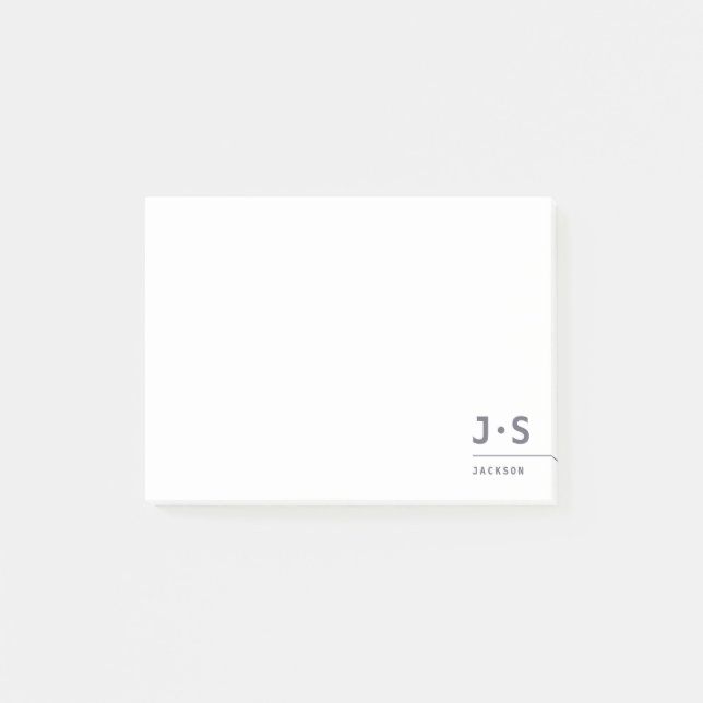 Post-it® Moderne simple personnalisé Monogramme professionn (Devant)