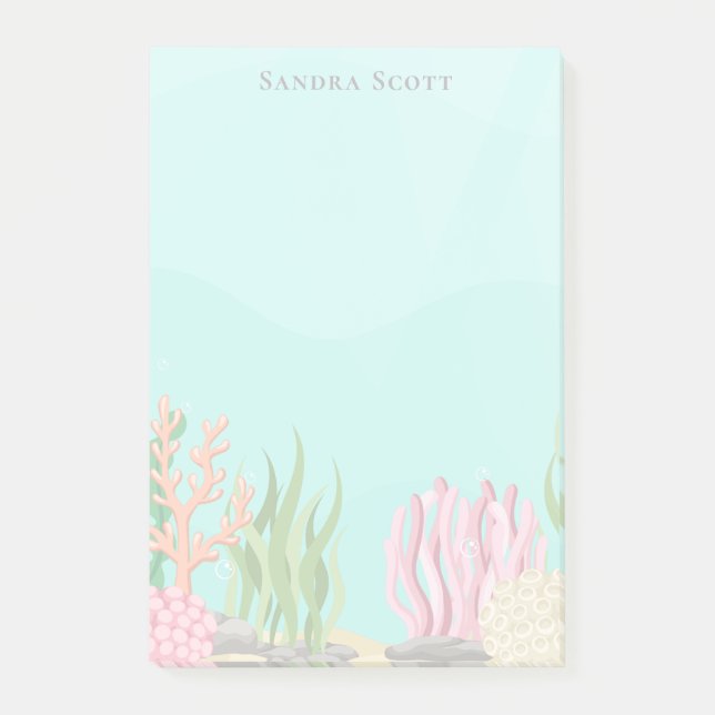 Post-it® Moderne Tendance Simple Tropical Mer Féminin  (Devant)