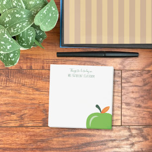 Post-It Modernes Petits Professeurs Pomme Verte