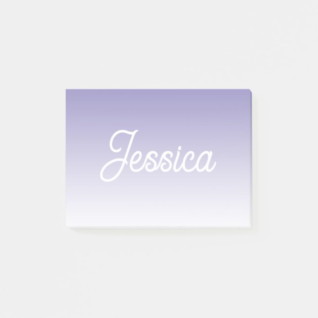 Post-it® (Modifiable) Ombre couleur violet clair et votre t (Devant)