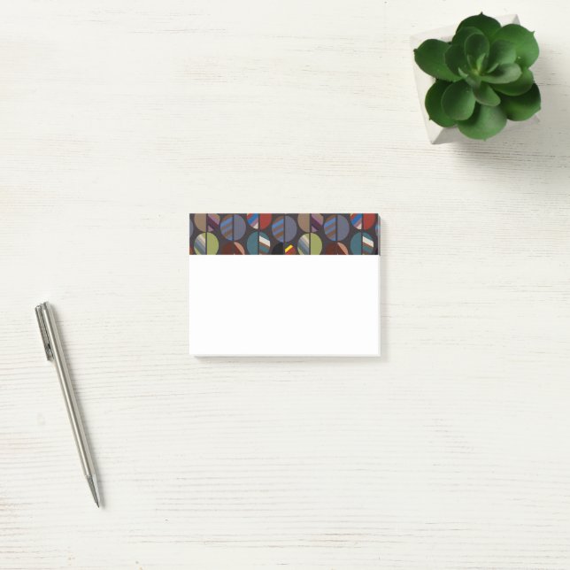 Post-it® Moitié ovale rayée de la Masculine (Bureau)