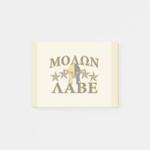 Post-it® Molon Labe Casque de guerrier spartiate Décor doré