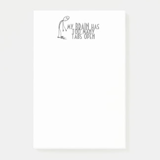 Post-it® Mon Cerveau A Trop D'Onglets Notes D'Ordinateur Ou
