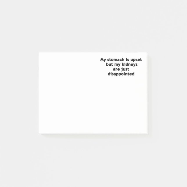 Post-it® Mon Estomac Est En Désordre (Devant)