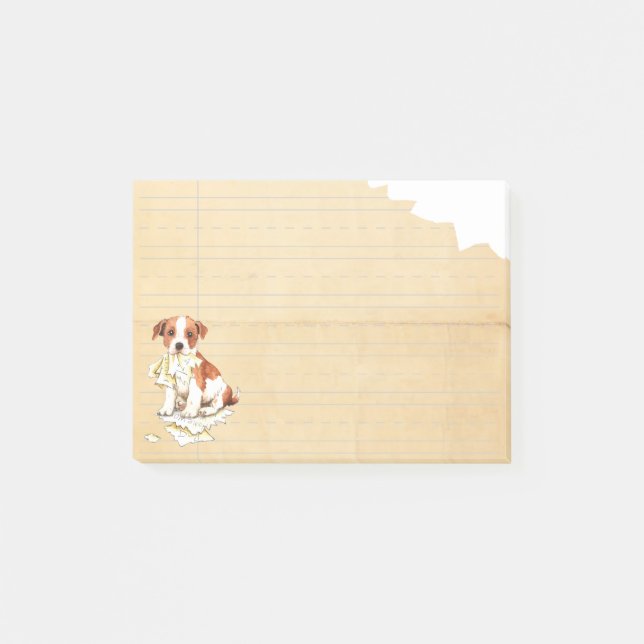 Post-it® Mon Fils Russell Terrier A Mangé Mes Devoirs (Devant)