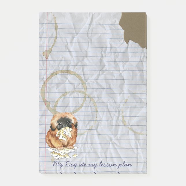 Post-it® Mon Pekingese Mange mon plan de leçon (Devant)