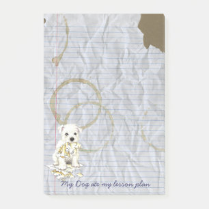 Post-it® Mon Westie a mangé mon plan de cours
