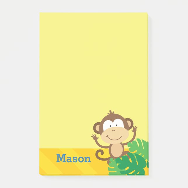 Post-it® Monkey in the Jungle Notes postales personnalisées (Devant)