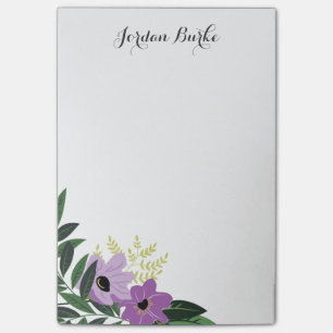 Post-it® Monogramme à bordure florale chic