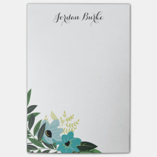 Post-it® Monogramme à bordure florale chic