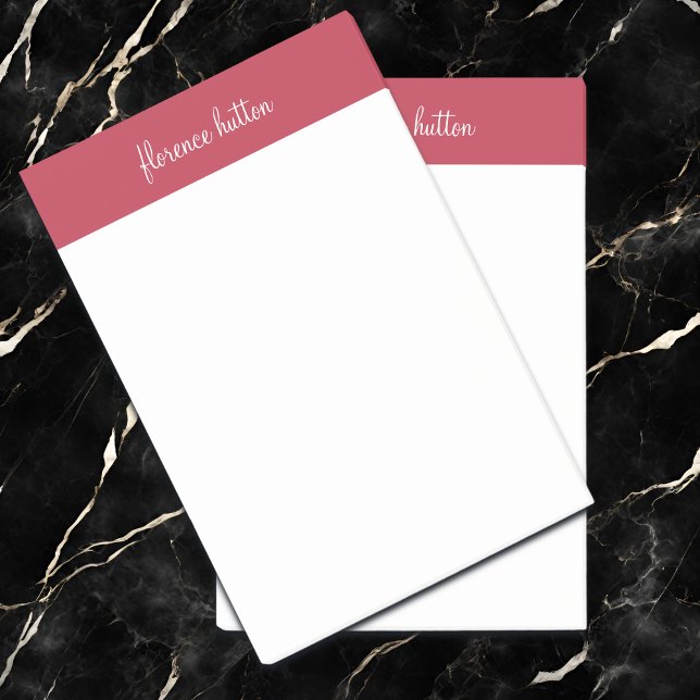 Post-it® Monogramme à framboise rouge et blanc tendance (Créateur téléchargé)