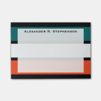 Monogramme Aqua Bleu, Blanc, Orange Coral Grandes