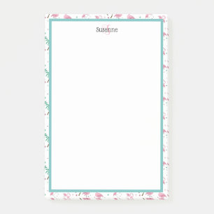 Post-it® Monogramme atomique de style de Flamants roses et