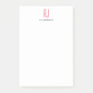 Post-it® Monogramme blanc simple