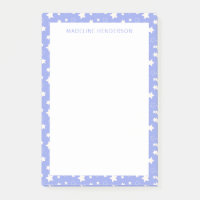 Monogramme Bleu Clair Étoiles Blanches Fantaisiste