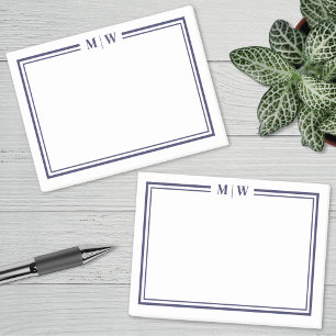 Post-it® Monogramme Bleu Marine