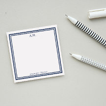 Monogramme bleu marine