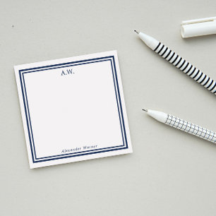 Post-it® Monogramme bleu marine