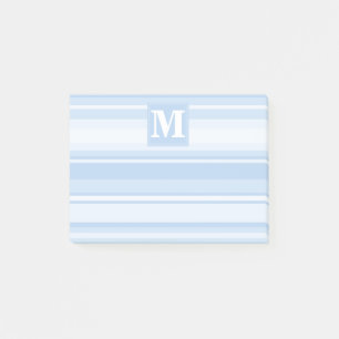 Post-it® Monogramme Bleu rayures