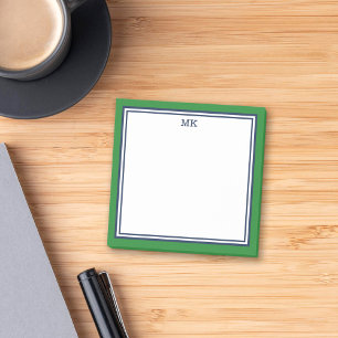 Post-it® Monogramme bleu vert